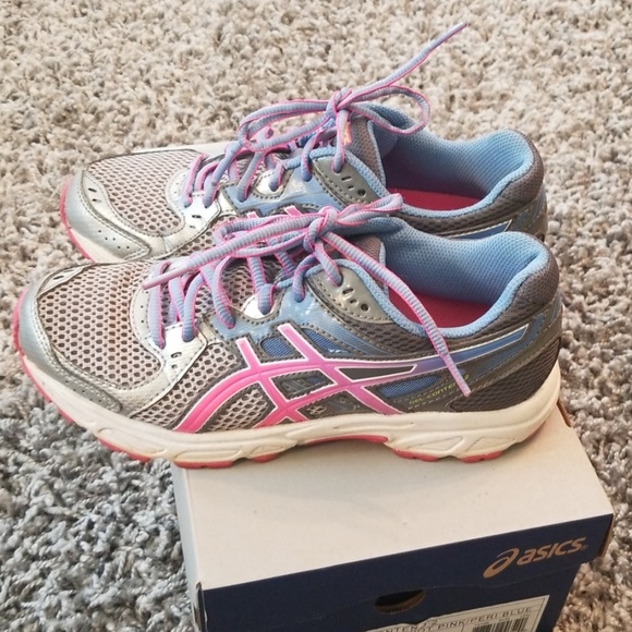 Ladies Asics Gel-Contend  Pink,Peri Blue Shoe 7.5 - Picture 4 of 5